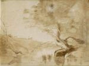 Kupanie by Jean-Baptiste-Camille Corot