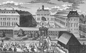 View of Schloss Ebersdorff near Vienna by Salomon Kleiner
