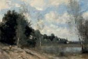 Ville D'avray by Jean-Baptiste-Camille Corot