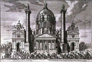 View of the Karlskirche Vienna by Salomon Kleiner