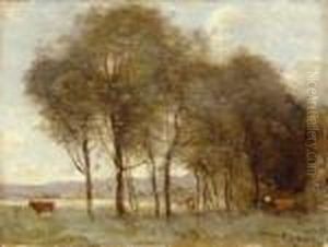 Vaches Au Paturage by Jean-Baptiste-Camille Corot