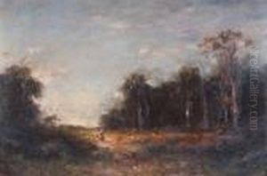 Bears Signature by Jean-Baptiste-Camille Corot