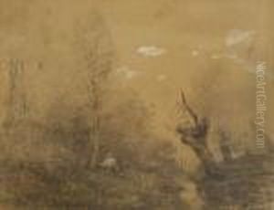 Waldbach. by Jean-Baptiste-Camille Corot