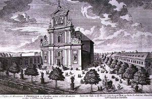 View of the church and monastery of St Theresa Vienna by Salomon Kleiner