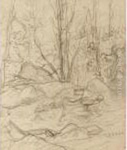 Study Of A Tree by Jean-Baptiste-Camille Corot