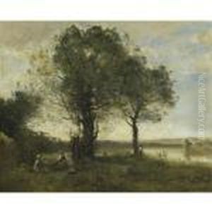 Brume Matinale Au Marais by Jean-Baptiste-Camille Corot