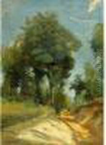 Entree De La Creusee A Marcoussis 1873 by Jean-Baptiste-Camille Corot