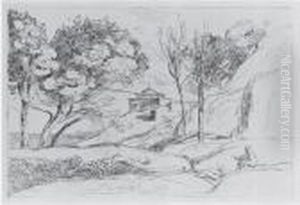 Souvenir De Toscane, (1845-1865) by Jean-Baptiste-Camille Corot