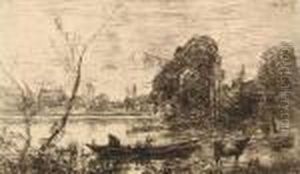 L'etang Au Batelier by Jean-Baptiste-Camille Corot