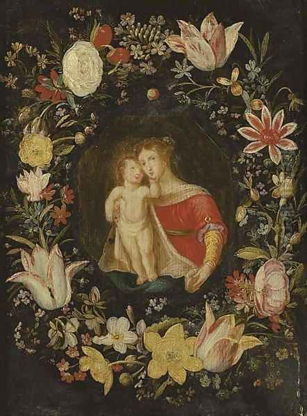 The Virgin and Child surrounded by a garland of flowers - view 1