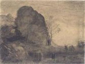 La Fete Du Dieu Terme by Jean-Baptiste-Camille Corot