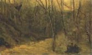 Paysans Dans La Foret De Ville D'avray by Jean-Baptiste-Camille Corot