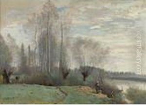 La Gelee Blanche A Auvers-sur-oise by Jean-Baptiste-Camille Corot