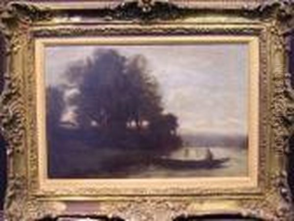 Riverscape With Punt - view 1