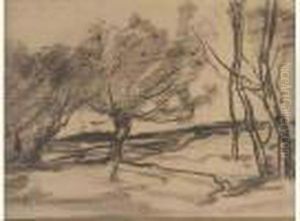 Arbres by Jean-Baptiste-Camille Corot