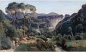 The Waterfalls At Terni by Jean-Baptiste-Camille Corot
