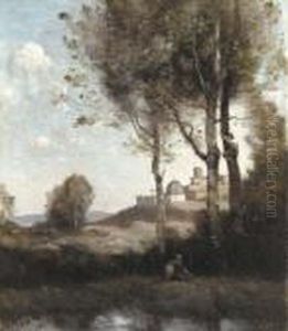Les Denicheurs Toscans by Jean-Baptiste-Camille Corot