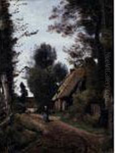 Saint-quentin-des-pres (oise), Pres Gournay-en-bray by Jean-Baptiste-Camille Corot