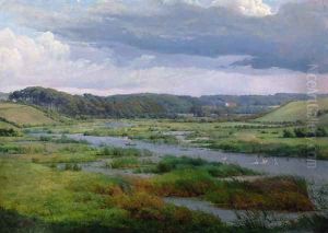 Landscape near Ribe Denmark by Frederik Kiaerskou