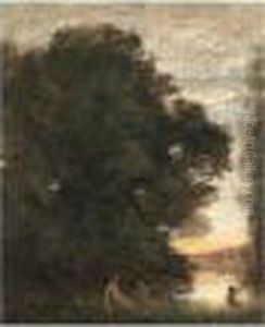Baigneuses Au Bord D'un Lac