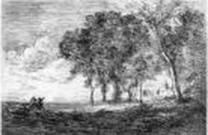 Paysage D'italie. Vers 1865.
