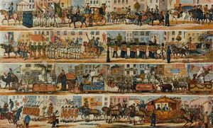 An Ideal Lord Mayors Show with Cars emblematically representing our principal Colonies and some of their most important productions with birds animals and tribes indigenous to those Countries