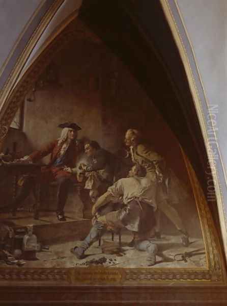 Boettger shows August the Strong the Secret of Making Porcelain - view 1