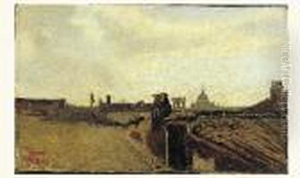 Rome, Vue Prise De La Fenetre De Corot - view 1