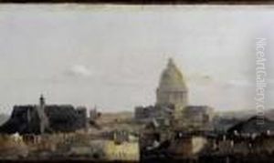 <vue Du Pantheon A Paris>, 1820-1821. by Jean-Baptiste-Camille Corot