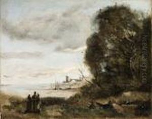 Souvenir Des Rivages Mridionaux by Jean-Baptiste-Camille Corot