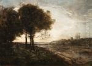 Un Torrent Dans Des Romagnes by Jean-Baptiste-Camille Corot