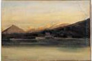 Les Alpes Au Soleil,1825. by Jean-Baptiste-Camille Corot