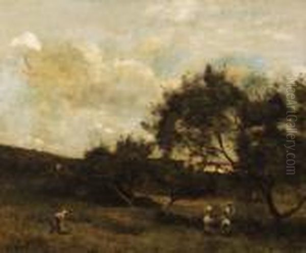 Paysans En Vue D'un Village (peasants Within Sight Of Avillage) - view 1