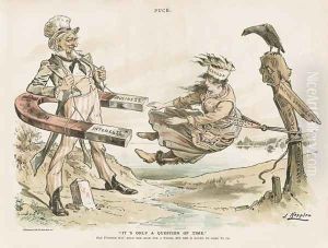 Caricature of Uncle Sam and Canada Cover of Puck Magazine Caricature of Uncle Sam and Canada Cover of Puck Magazine