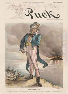 Time nearly up Uncle Sam and Cuba by Joseph Keppler