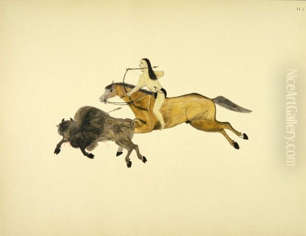 Plains Indian equipment for the buffalo hunt - view 1