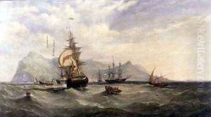 Outward Bound Entering Funchal Roads Madeira by William Adolphu Knell