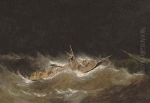 Riding out the gale by William Adolphu Knell