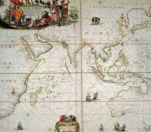 Map of Africa India Indian Ocean and East Indies