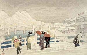 At Matsue Bridge on a Winters Day by Kazumaru