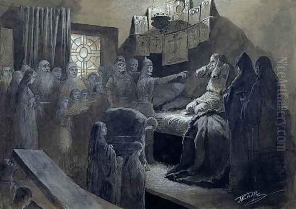 Ivan IV 1530-84 the Terrible Visited by the Ghosts of Those He Murdered - view 1