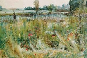 At the Waters Edge by John William Buxton Knight