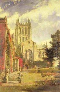 Hereford Cathedral by John William Buxton Knight