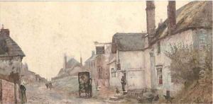 Travellers by the Cannon Inn by John William Buxton Knight