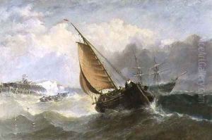 Broadstairs Squally Weather by Adolphus Knell