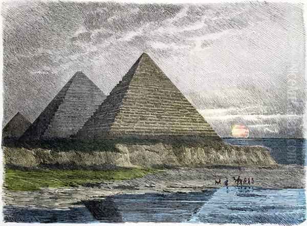The Pyramids of Giza - view 1