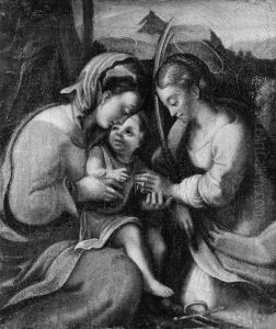The Mystic Marriage Of St Catherine by Antonio Allegri da Correggio