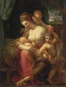 The Madonna And Child With Putti by Antonio Allegri da Correggio