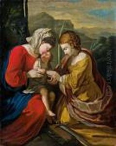 Mystische Vermahlung Der Hl. Katharina by Antonio Allegri da Correggio