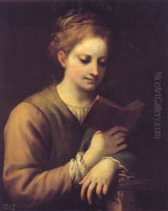 Saint Catherine Reading by Antonio Allegri da Correggio